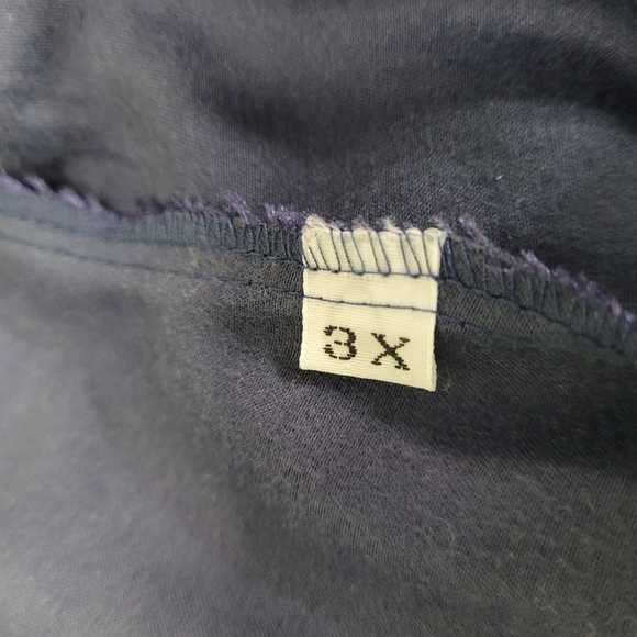 Fleece Lined Silk Pajama Bottoms Blue 3X EC - Picture 2 of 5